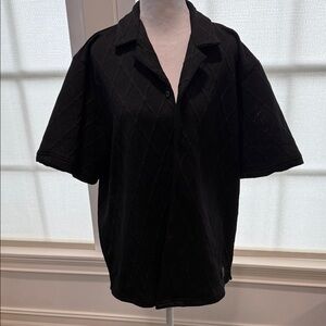 Men’s Black Button-Up Shirt